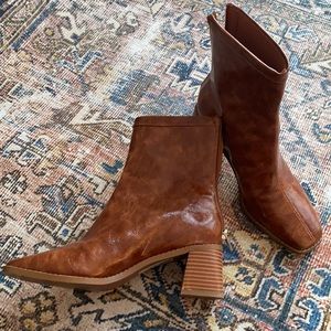 Size 7 faux leather boots